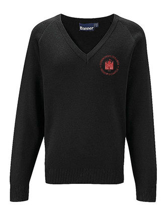 Black V Neck Pullover (childs)